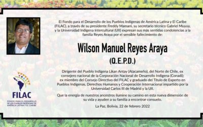 El FILAC expresa sus condolencias por el sensible fallecimiento del Hno. Wilson  Reyes