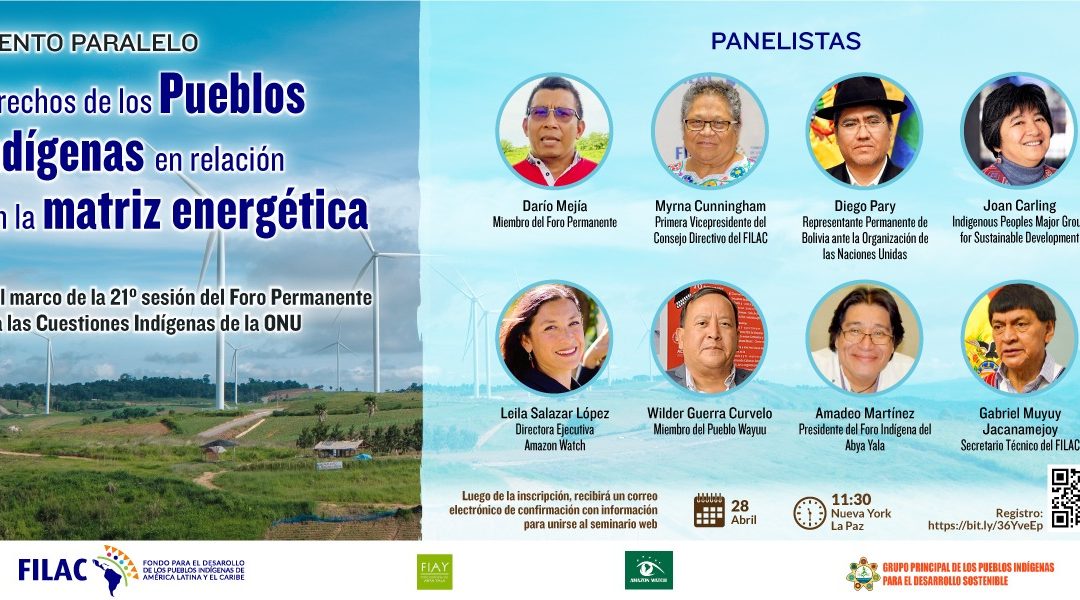 Evento Paralelo: “Derechos de los Pueblos Indígenas en relación con la matriz energética mundial”