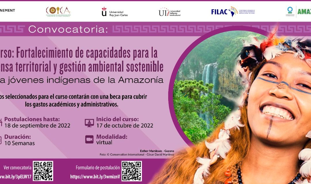 Curso: Formación en defensa territorial y gestión ambiental para jóvenes indígenas de la Amazonia